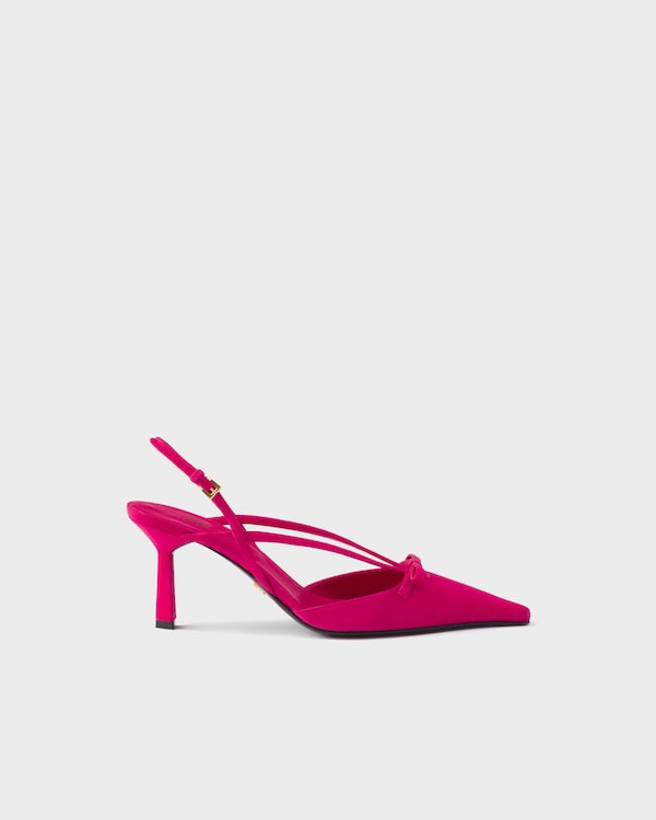 Suede slingback pumps - Peony Pink Suede slingback pumps - Peony Pink