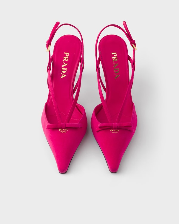 Suede slingback pumps - Peony Pink Suede slingback pumps - Peony Pink