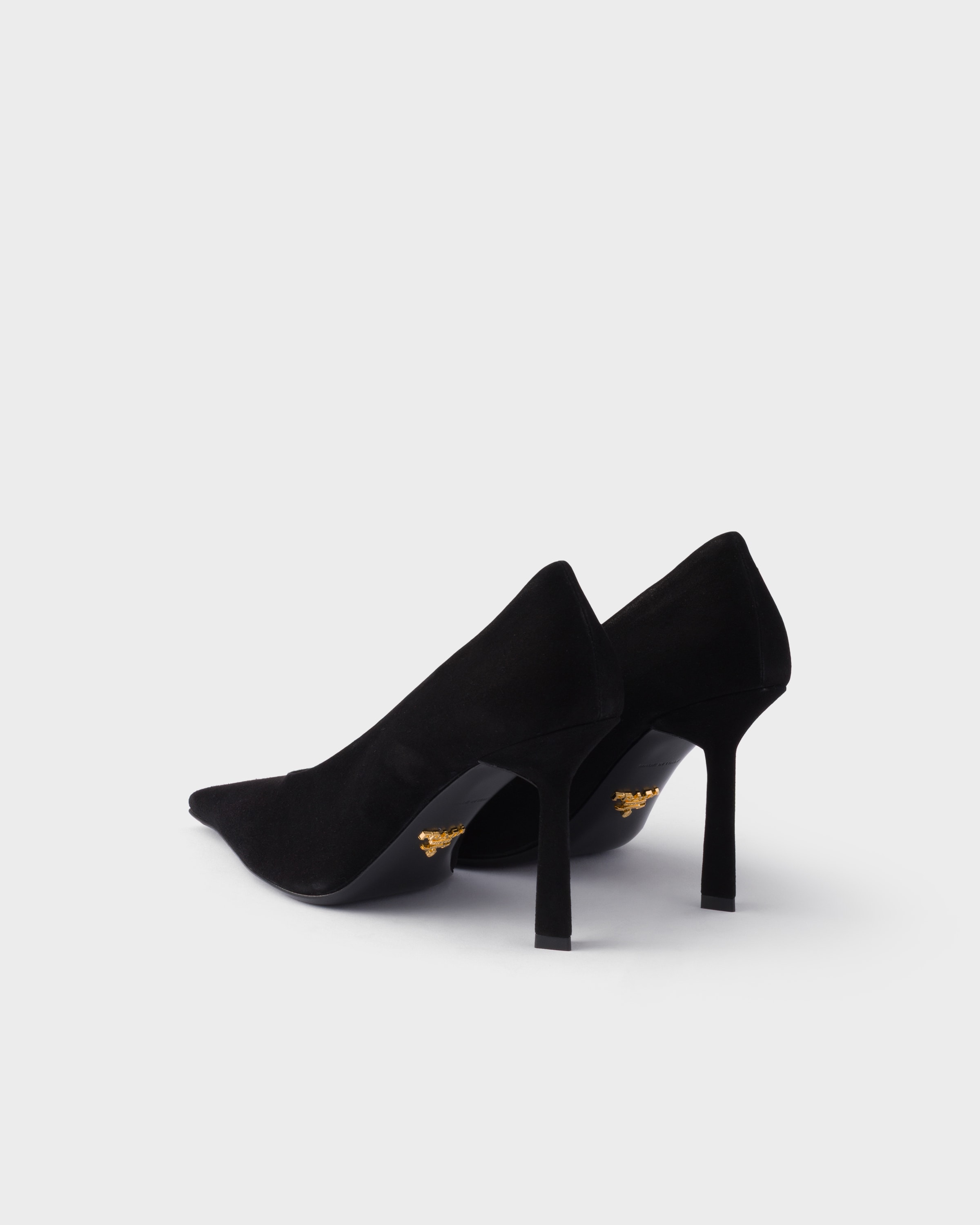 Black Suede Pointy Toe Pumps | PRADA - United States