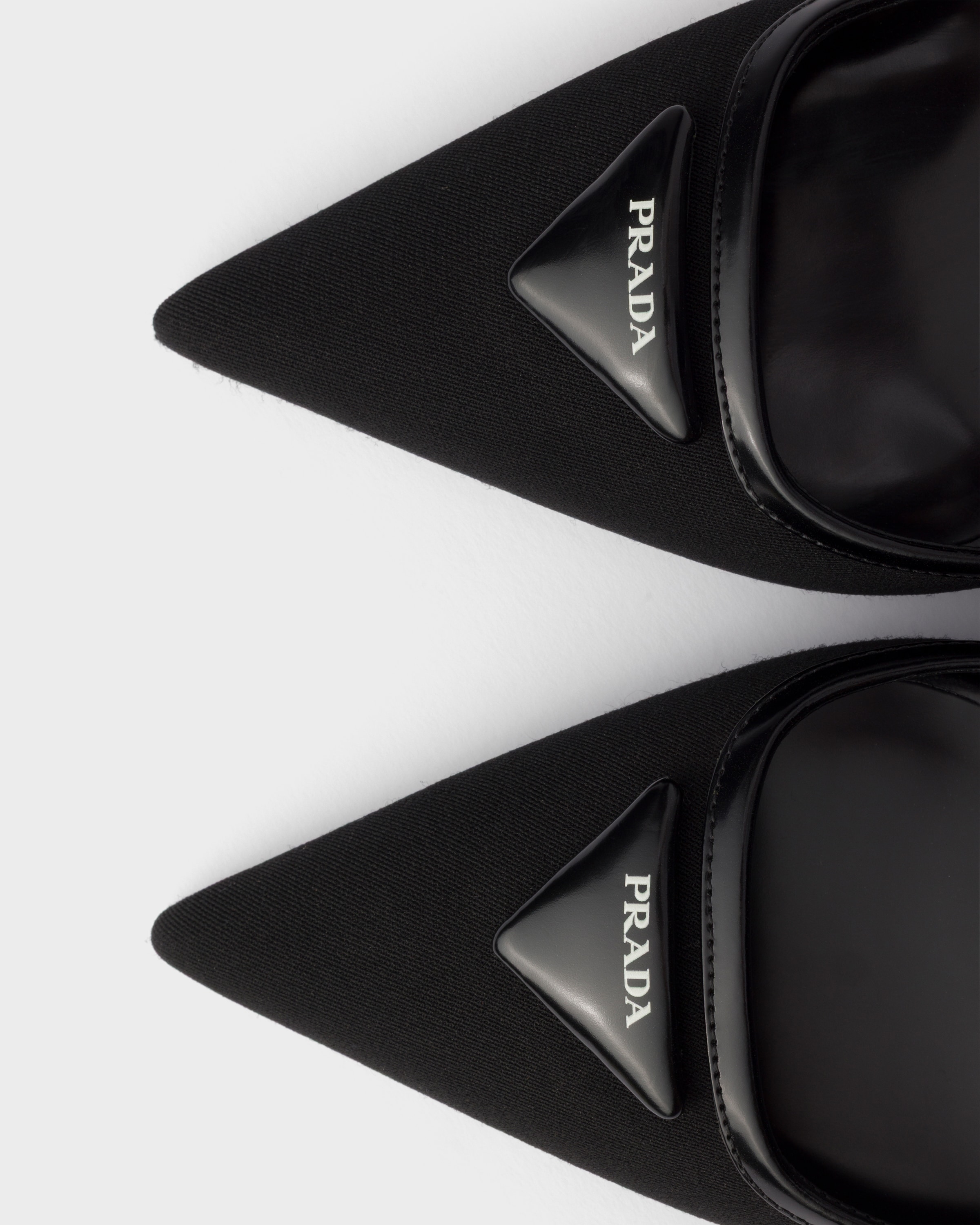 Black Fabric Slingback Pumps | PRADA - United States