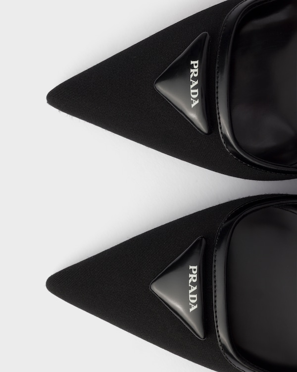 Fabric slingback pumps - Black Fabric slingback pumps - Black