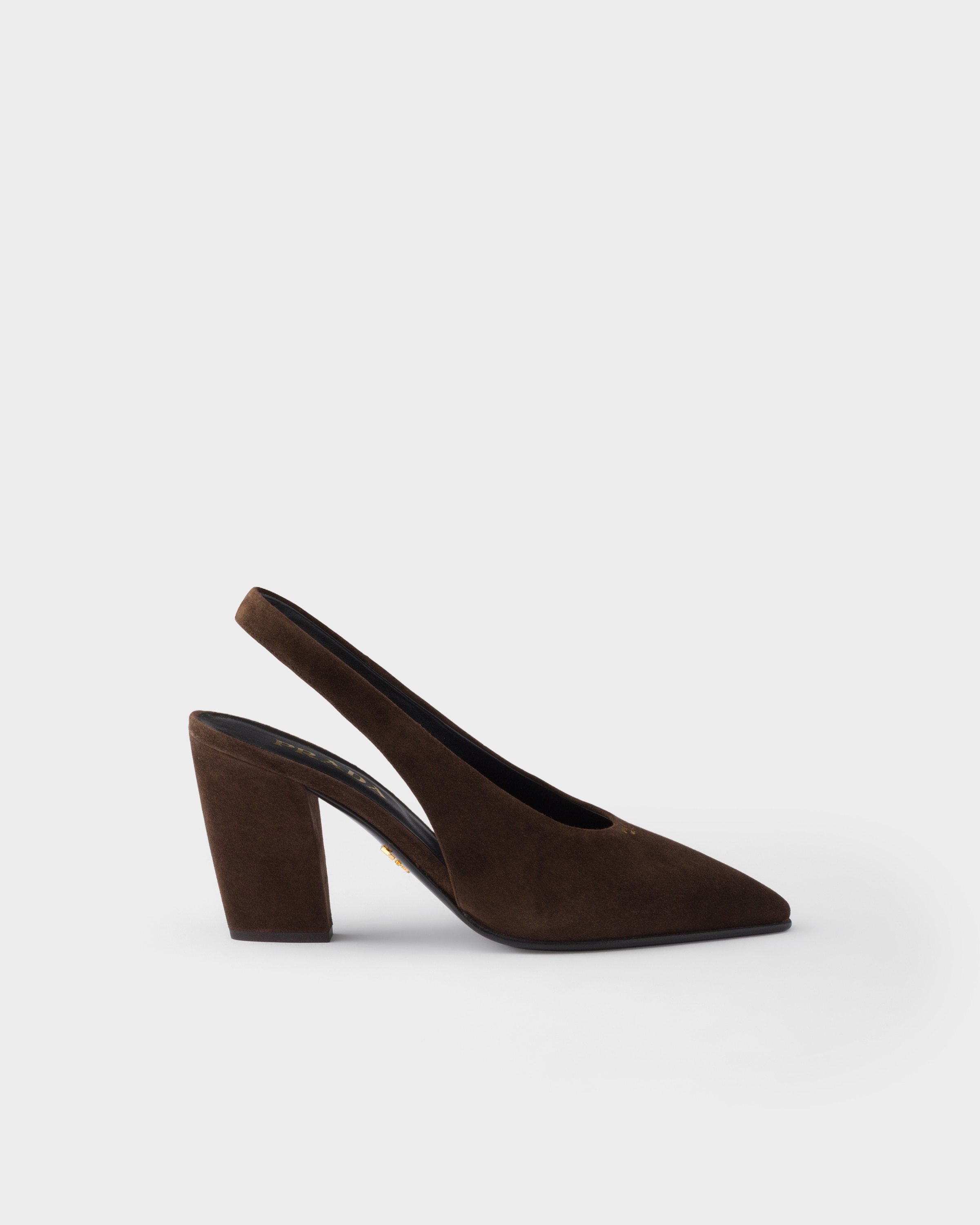 Prada Suede leather slingback pumps