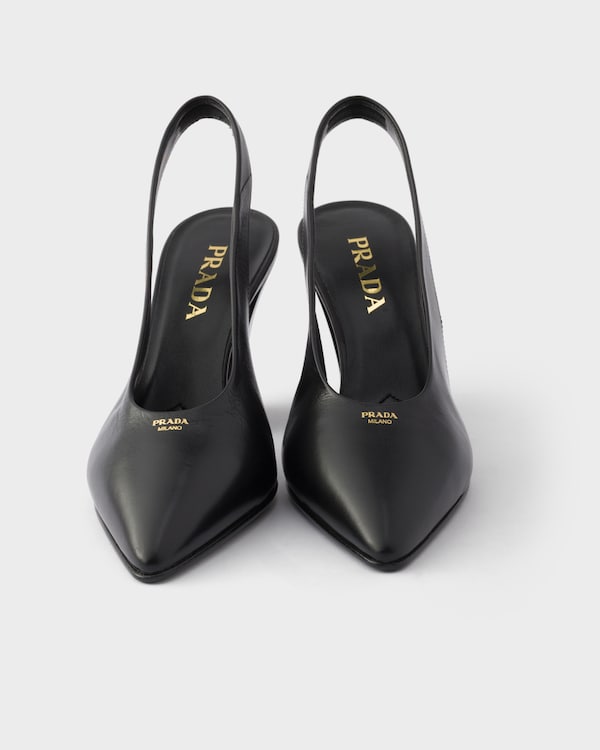 Leather slingback pumps - Black Leather slingback pumps - Black