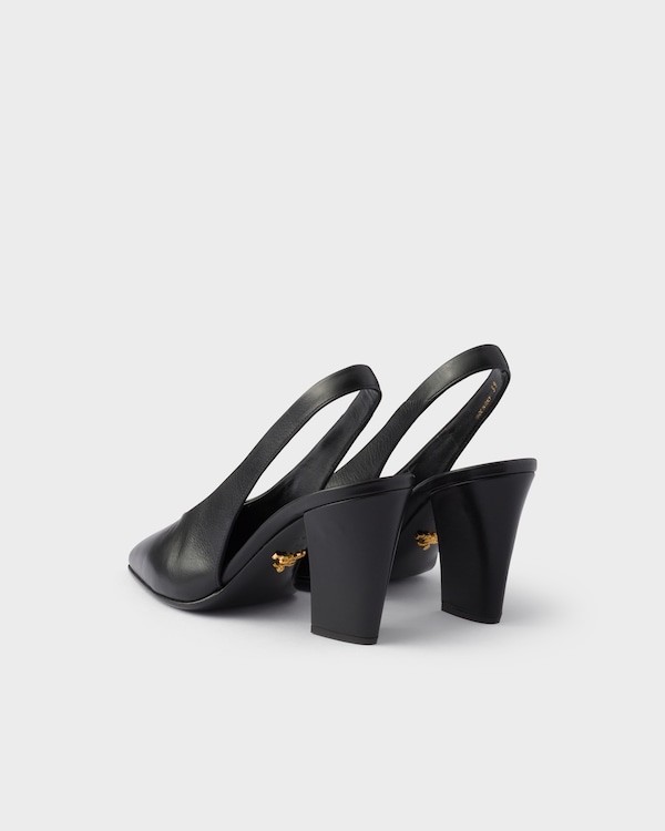 Leather slingback pumps - Black Leather slingback pumps - Black