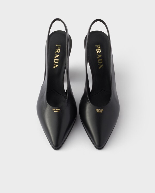 Leather slingback pumps - Black Leather slingback pumps - Black