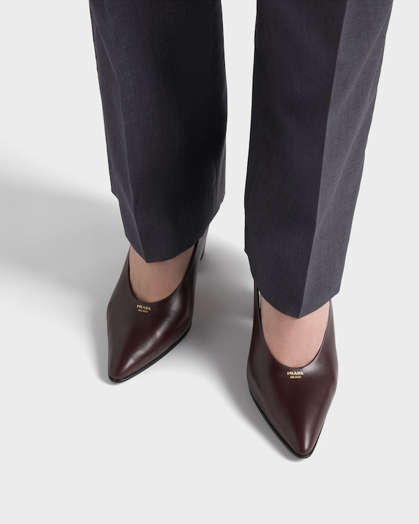 Leather slingback pumps - Dark Brown Leather slingback pumps - Dark Brown