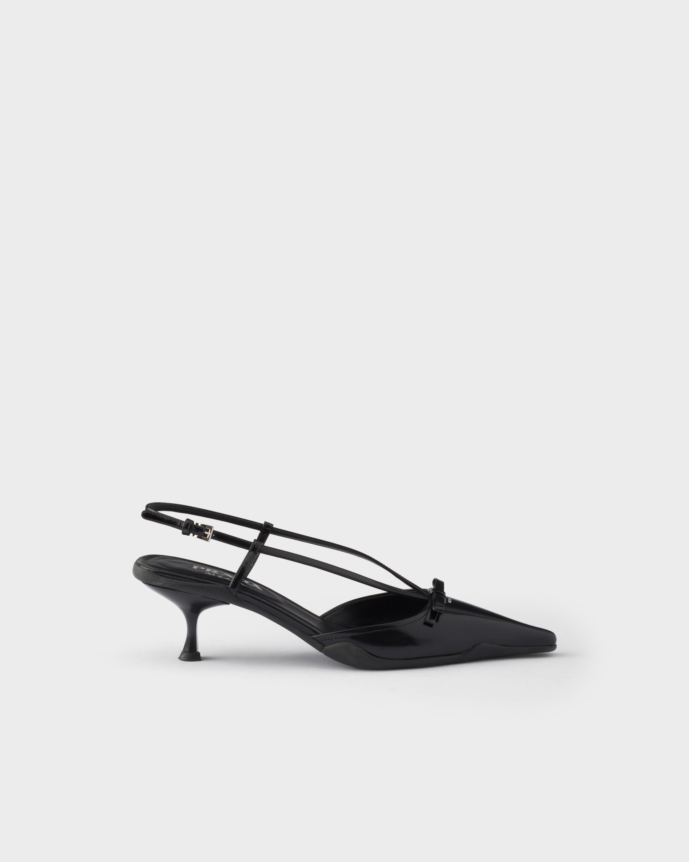 Prada Brushed leather slingback pumps