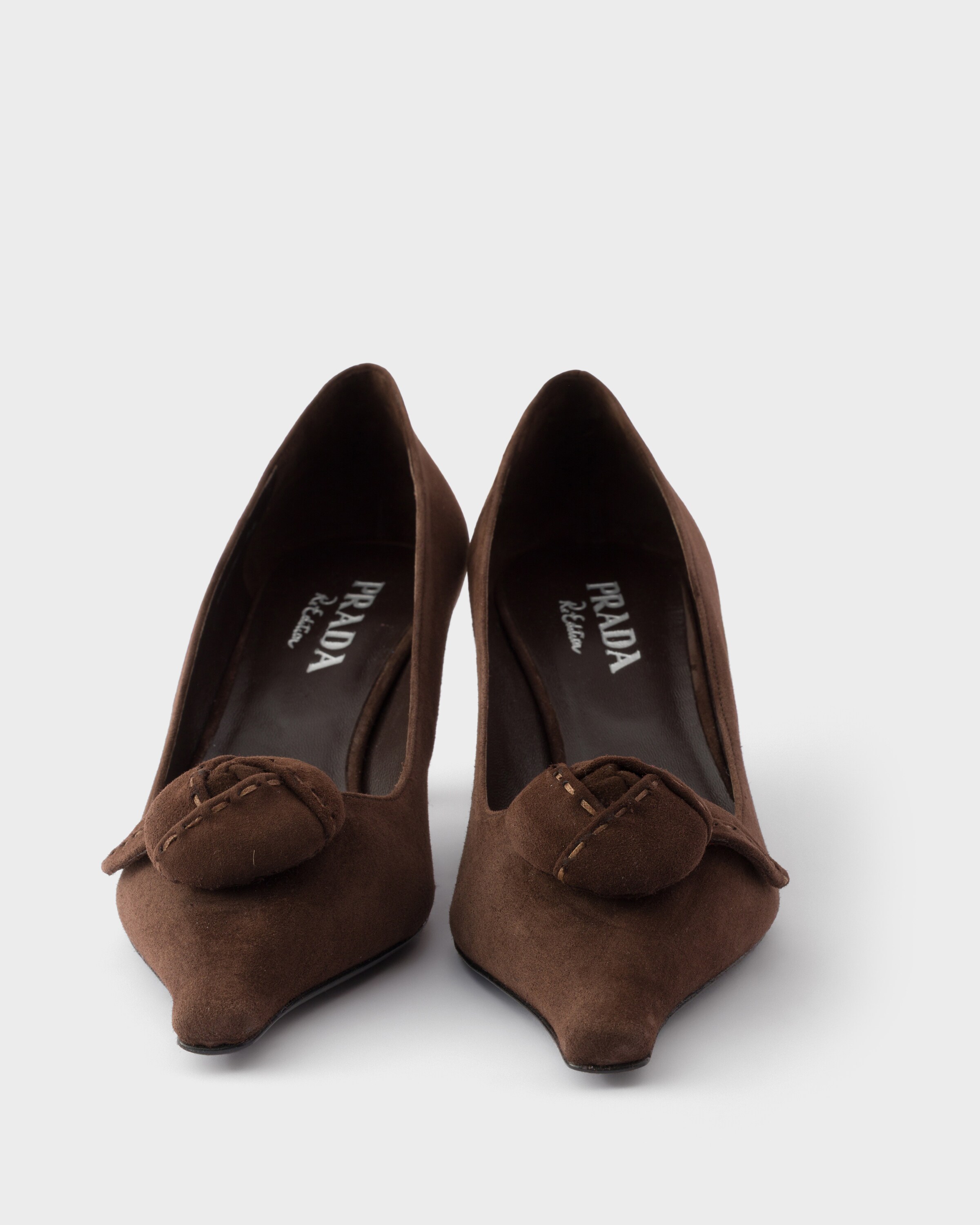 Dark Brown Suede Pumps | PRADA - United States