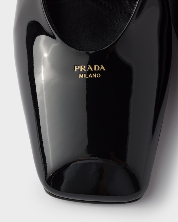 Patent leather slingback pumps - Schwarz Patent leather slingback pumps - Schwarz