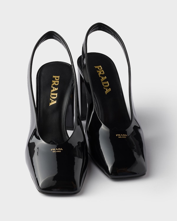 Patent leather slingback pumps - Schwarz Patent leather slingback pumps - Schwarz