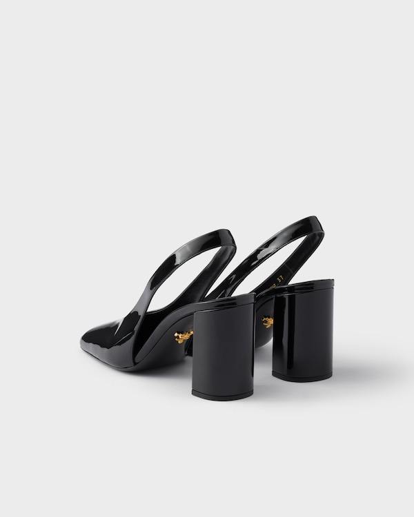 Patent leather slingback pumps - Schwarz Patent leather slingback pumps - Schwarz
