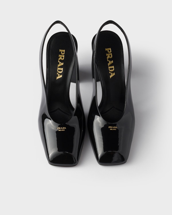 Patent leather slingback pumps - Schwarz Patent leather slingback pumps - Schwarz