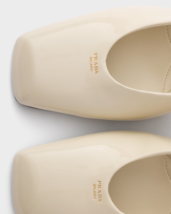 Patent leather slingback pumps - Ivory Patent leather slingback pumps - Ivory