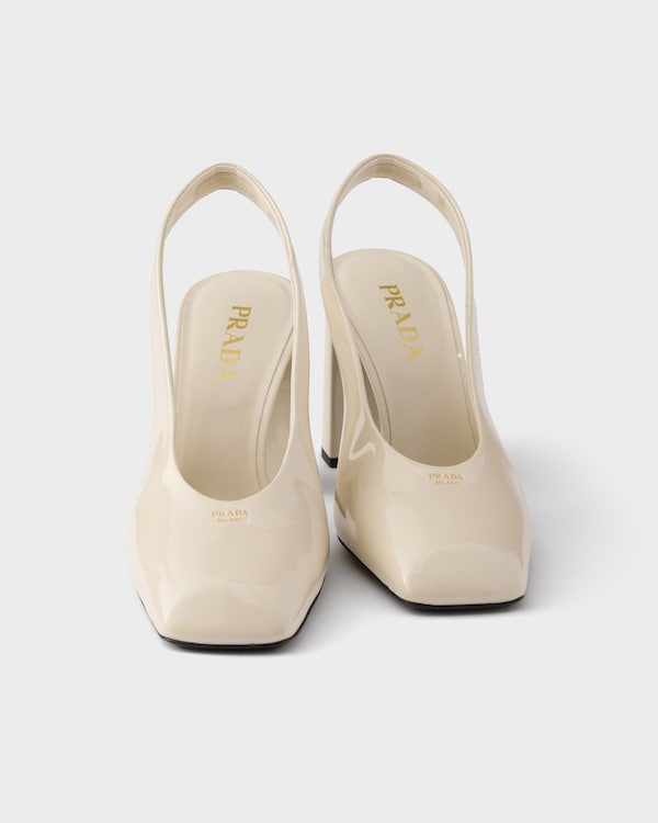 Patent leather slingback pumps - Ivory Patent leather slingback pumps - Ivory
