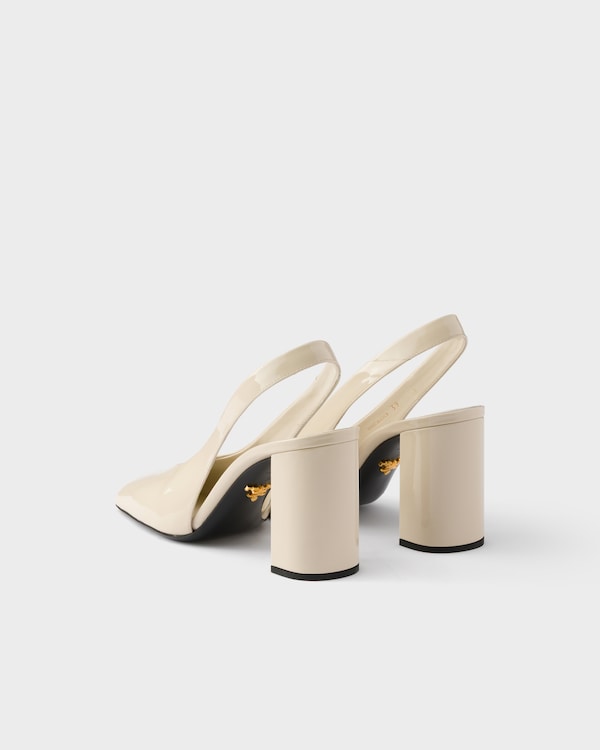 Patent leather slingback pumps - Ivory Patent leather slingback pumps - Ivory