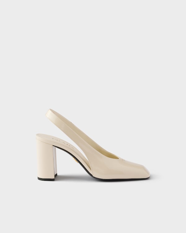 Patent leather slingback pumps - Ivory Patent leather slingback pumps - Ivory