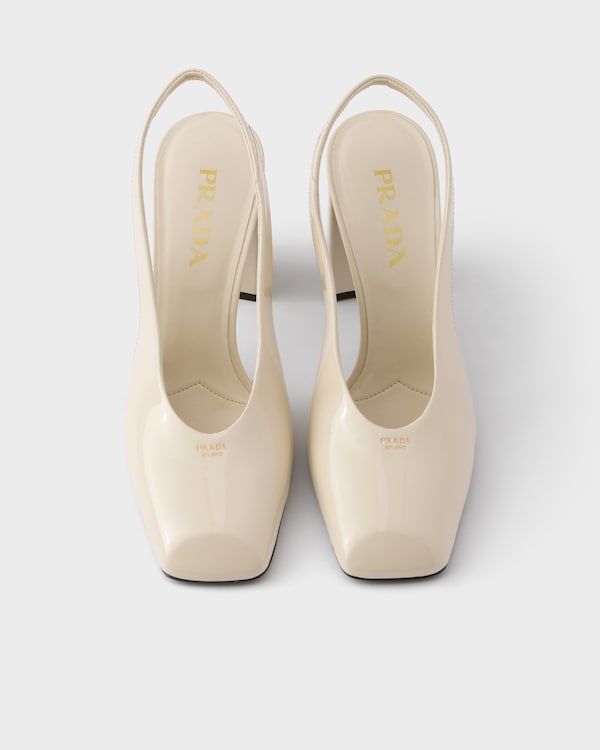 Patent leather slingback pumps - Ivory Patent leather slingback pumps - Ivory