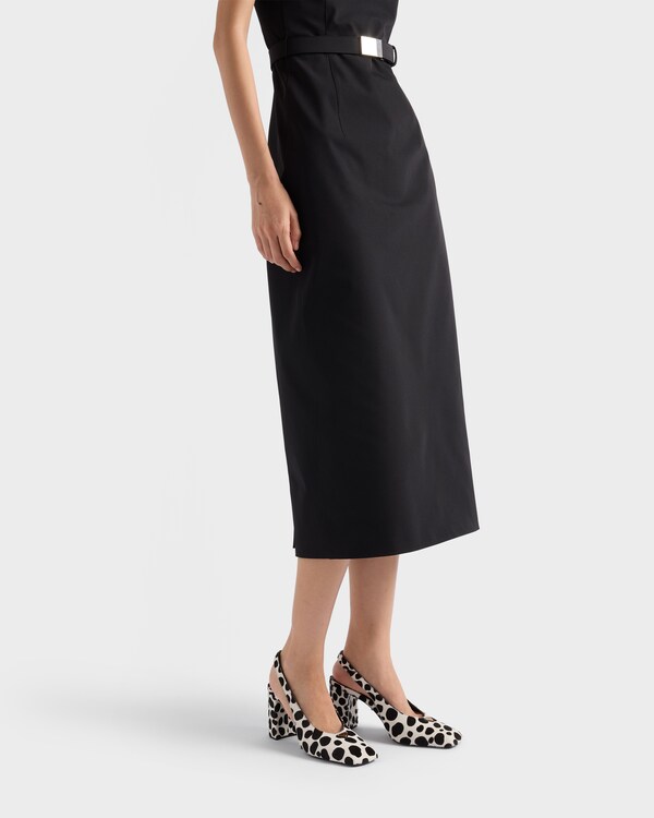 Printed calf hair leather slingback pumps - White/Black Printed calf hair leather slingback pumps - White/Black
