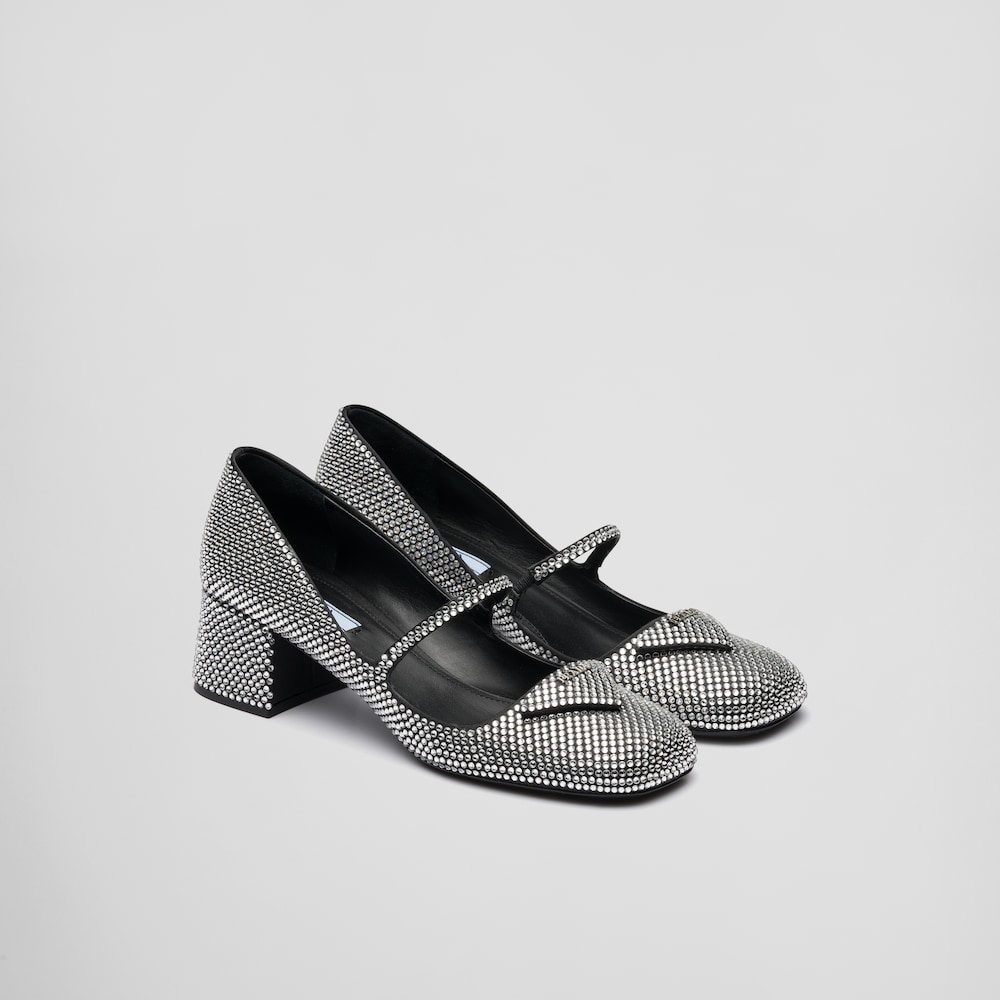 Prada Satin pumps with crystals 1
