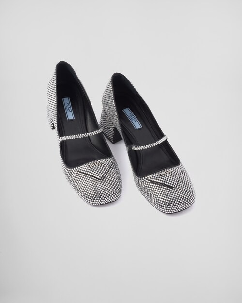 Prada Satin pumps with crystals 4