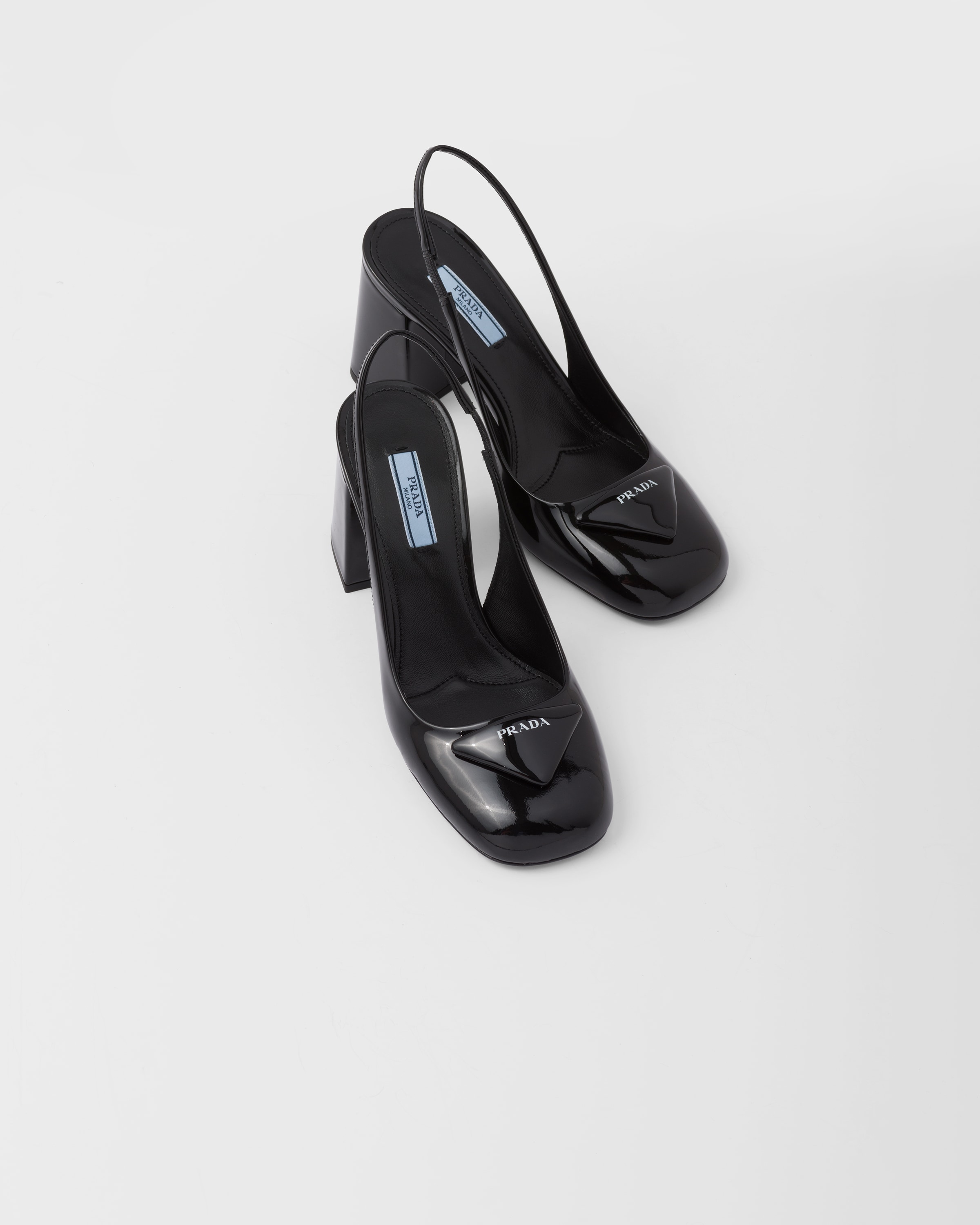 Black patent leather slingback pumps outlet