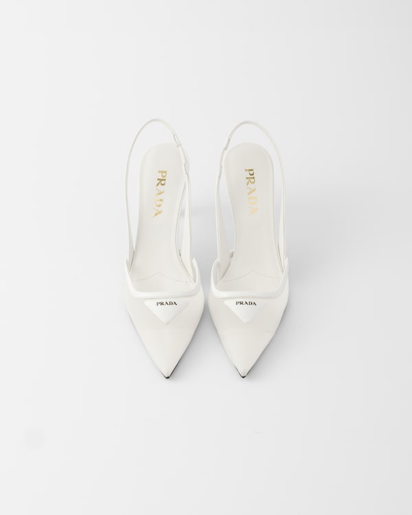 Mesh fabric slingback pumps Mesh fabric slingback pumps