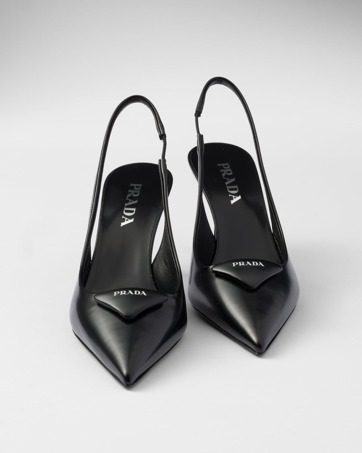 PRADA 26S PUMPS 55MM IN BLACK SUEDE WITH LOGO main image 1