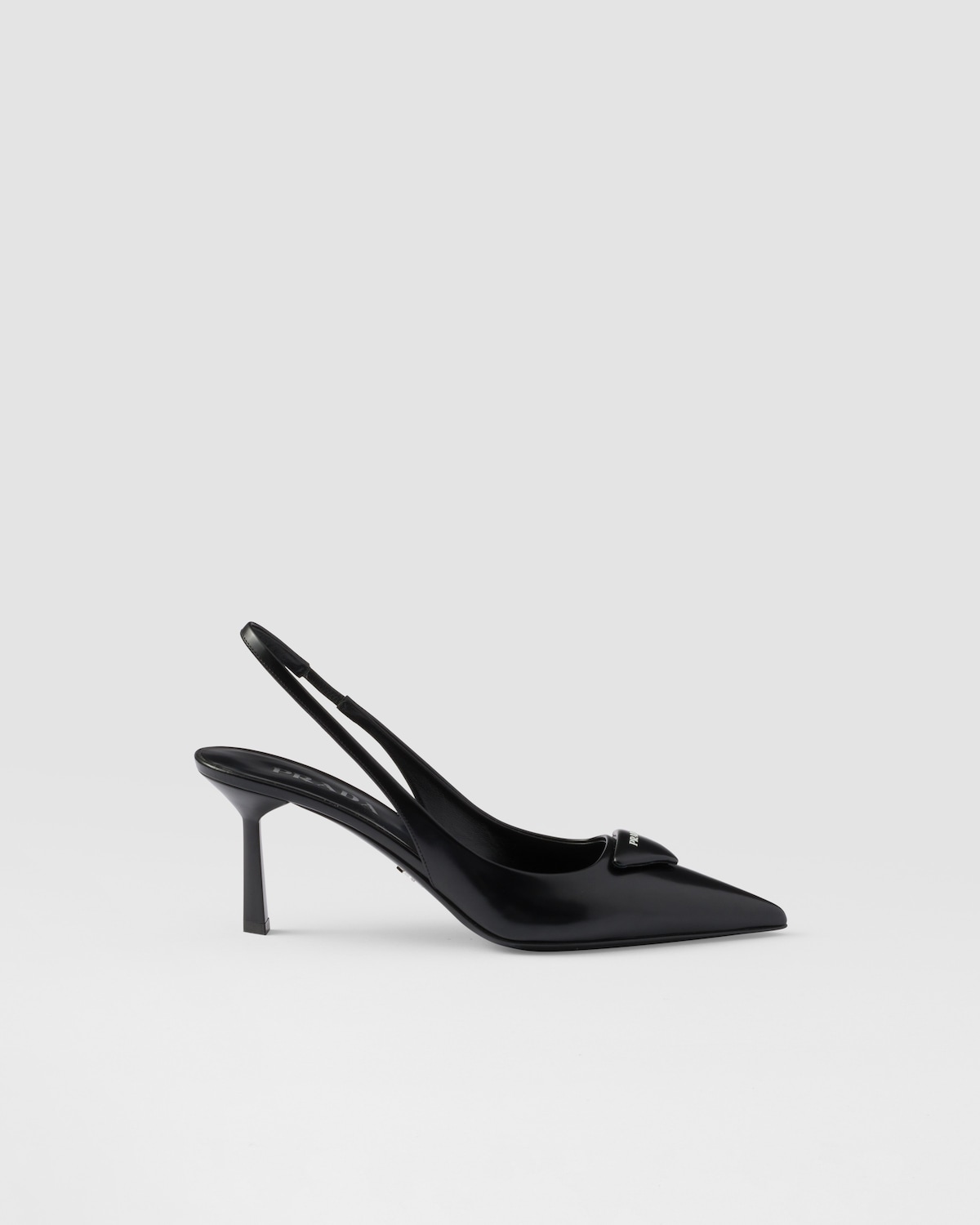 PRADA 25S SLINGBACK HIGH HEELS 75 MM IN ROSE GOLD SHEEPSKIN main image 0