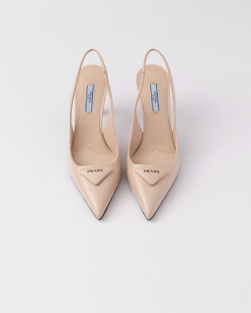 Prada Brushed leather slingback pumps 3