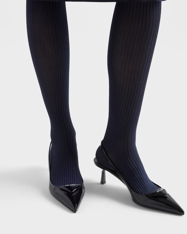 Patent leather slingback pumps Patent leather slingback pumps