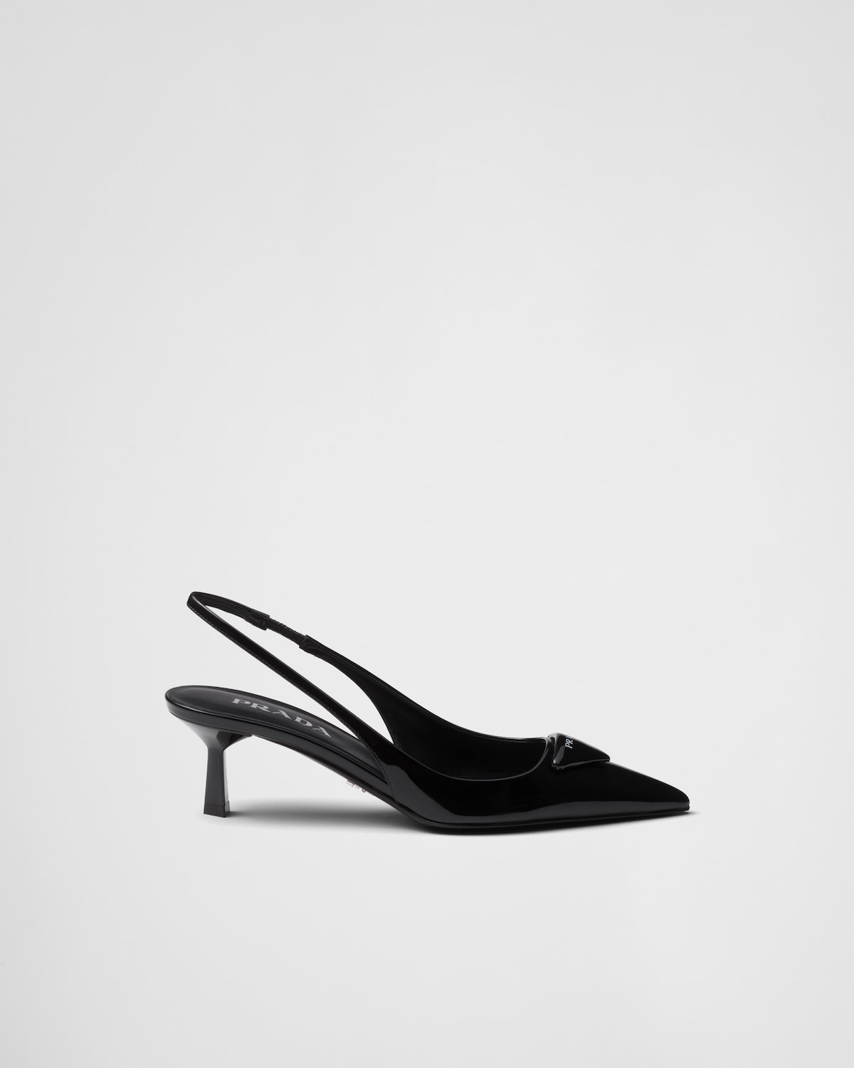 Black Patent Leather Slingback Pumps PRADA Black patent leather slingback pumps prada