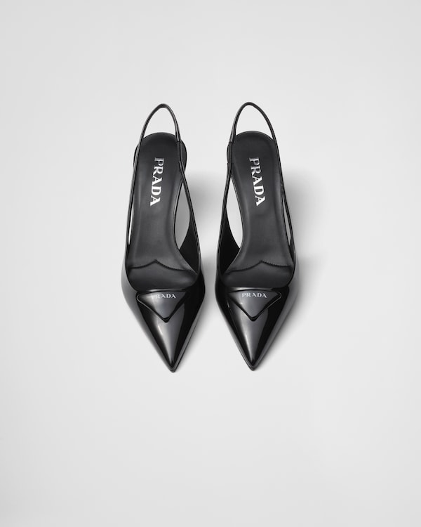 Patent leather slingback pumps Patent leather slingback pumps