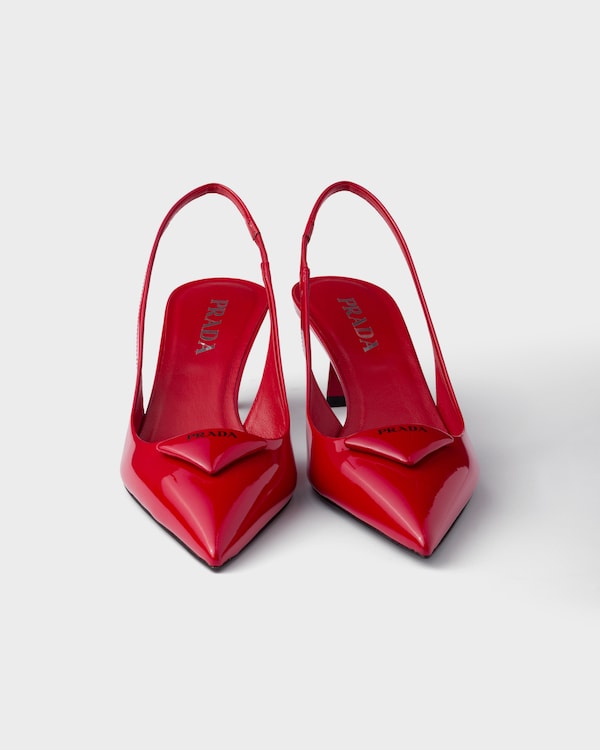 Patent leather slingback pumps - Red Patent leather slingback pumps - Red