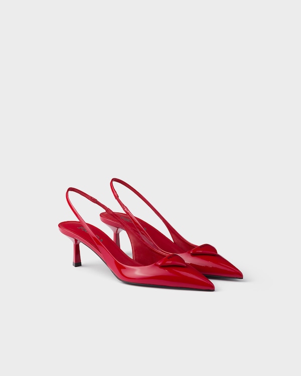 Patent leather slingback pumps - Red Patent leather slingback pumps - Red