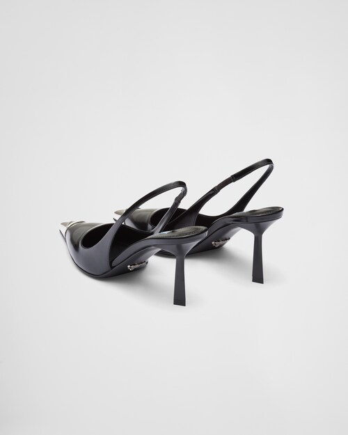 Prada Brushed leather slingback pumps 5