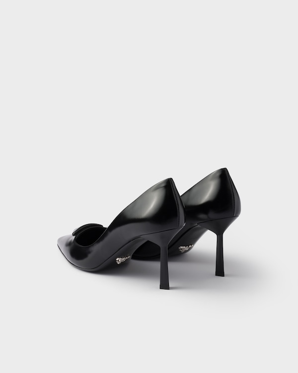 Brushed leather pumps - Black Brushed leather pumps - Black