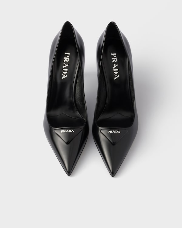 Brushed leather pumps - Black Brushed leather pumps - Black