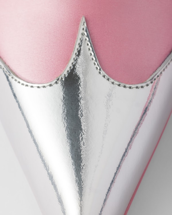Satin and metallic leather pumps Satin and metallic leather pumps