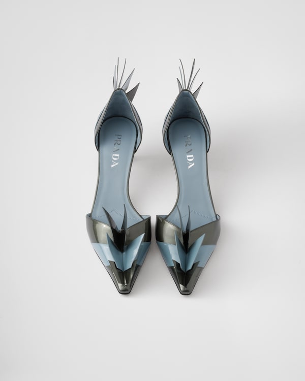 Zapatos de tacón de charol en dos tonos Zapatos de tacón de charol en dos tonos