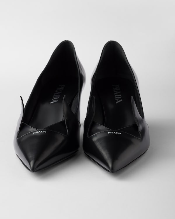 Two-tone brushed leather pumps Two-tone brushed leather pumps