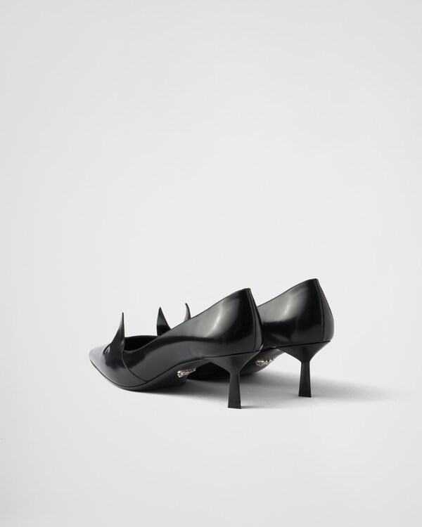 Two-tone brushed leather pumps Two-tone brushed leather pumps