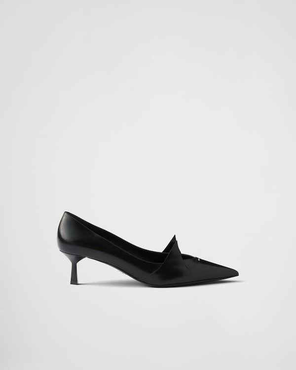 Two-tone brushed leather pumps Two-tone brushed leather pumps