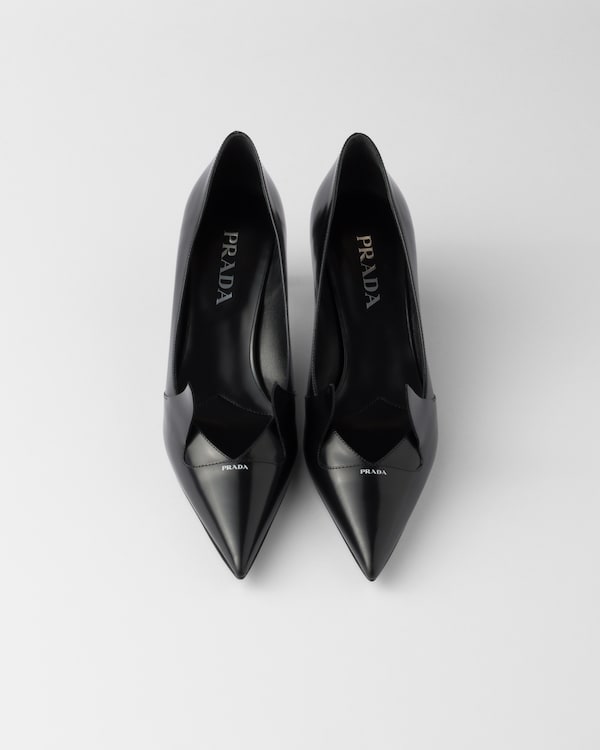 Two-tone brushed leather pumps Two-tone brushed leather pumps