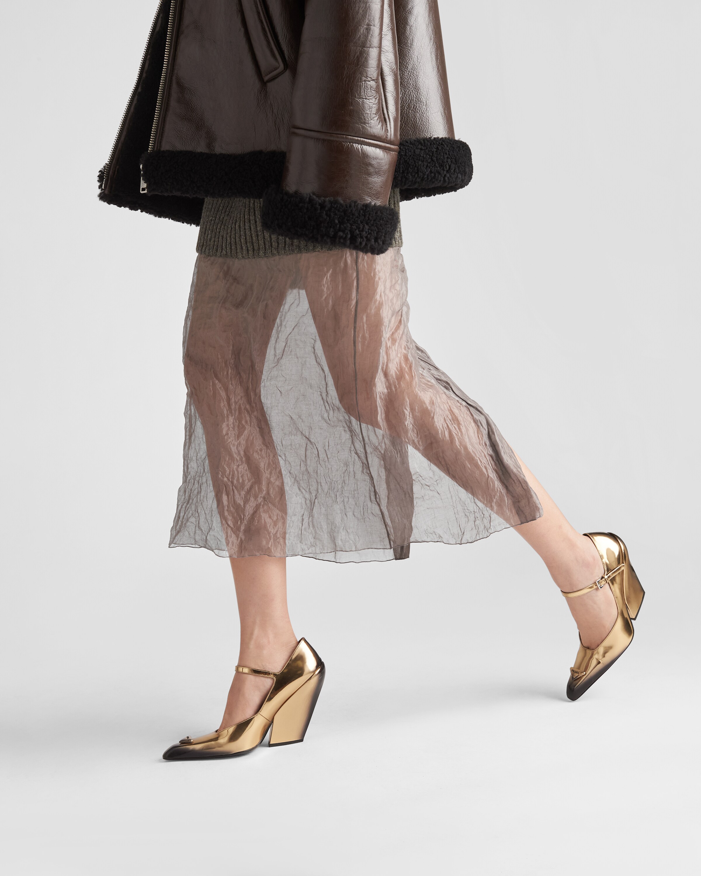 Prada Brushed leather pumps 3