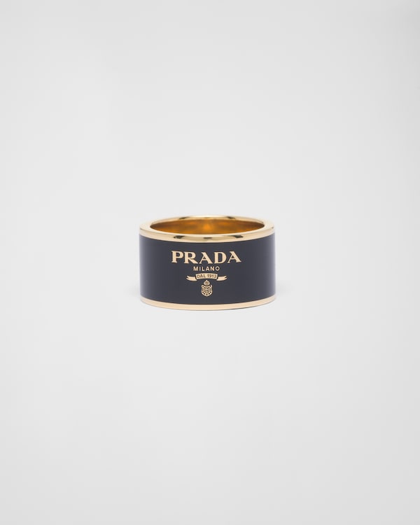 超安い Black/gold Metal Ring | PRADA 小物