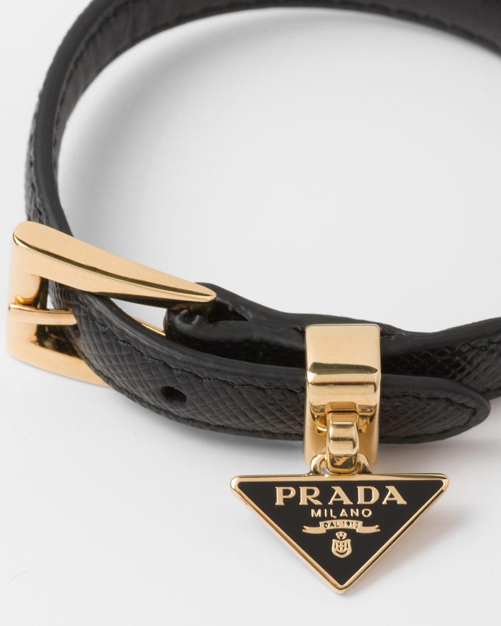 Saffiano皮革手環黑色| PRADA - Hong Kong SAR China