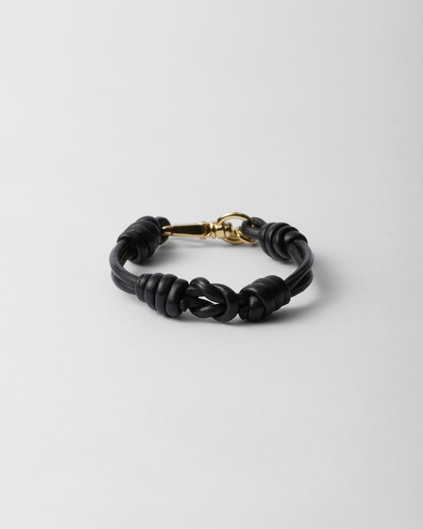 Black Nappa leather bracelet | PRADA
