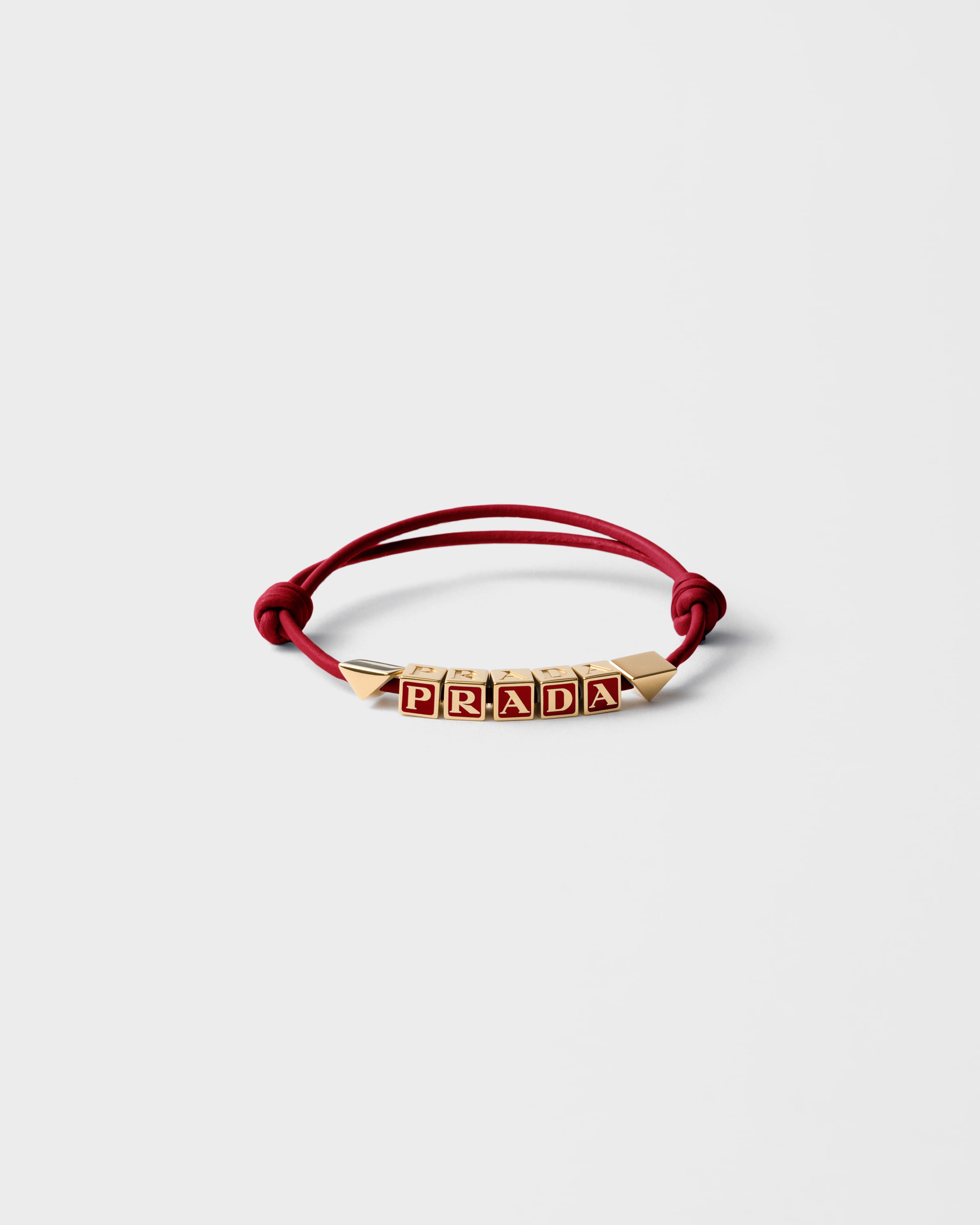 Red Nappa Leather Bracelet | PRADA