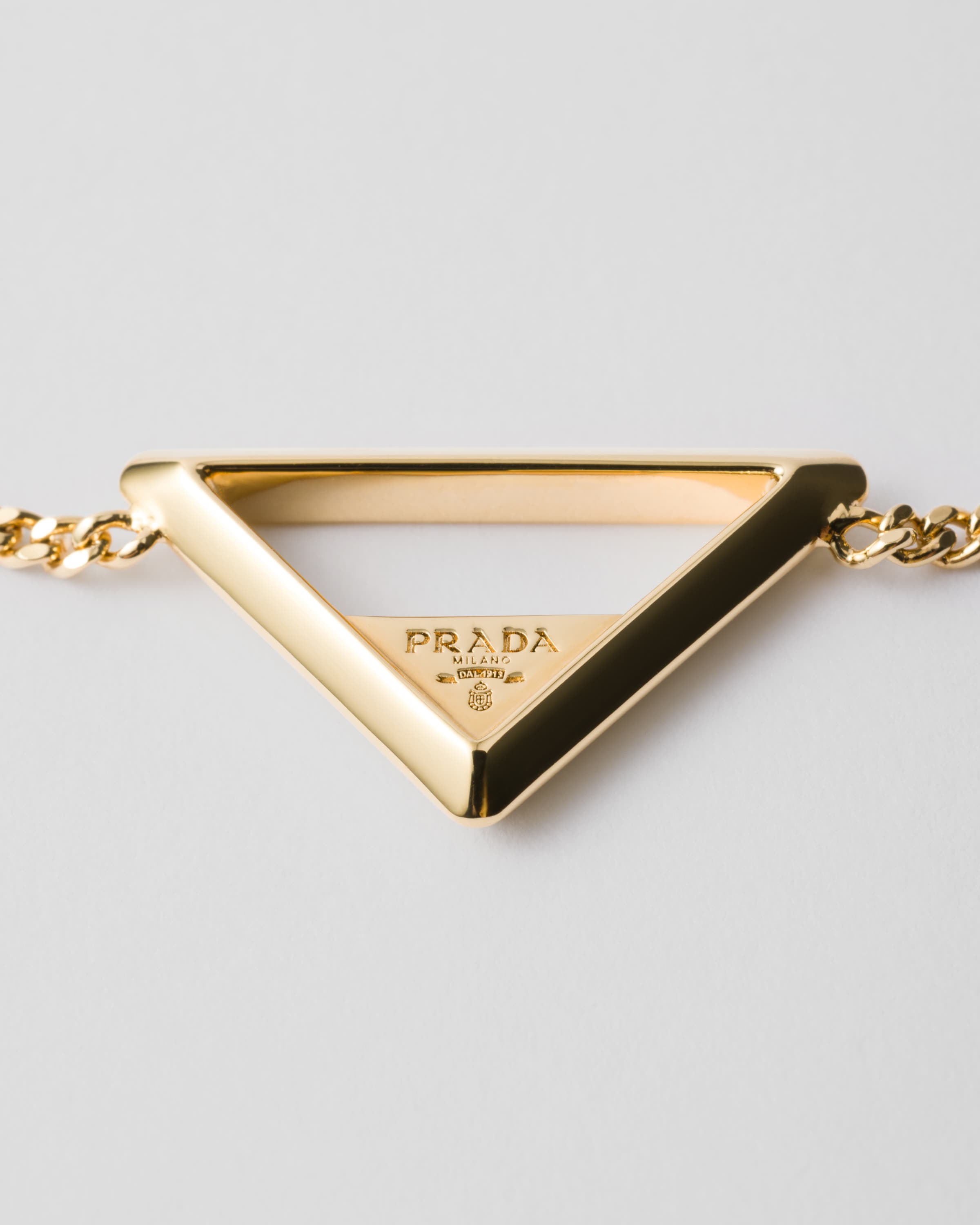 Prada Logo Bracelet In Gold
