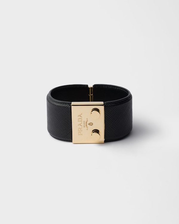 Metal and Saffiano leather bracelet Metal and Saffiano leather bracelet